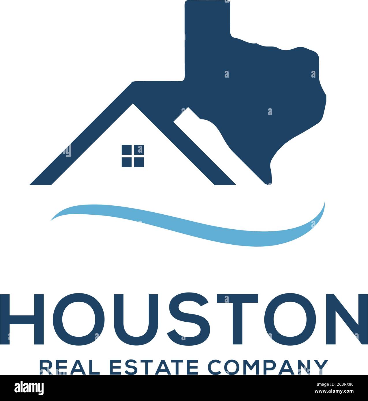 texas houston real estate logo vector illustration, flood houston logo can use for your trademark, branding identity or commercial brand Stock Vector