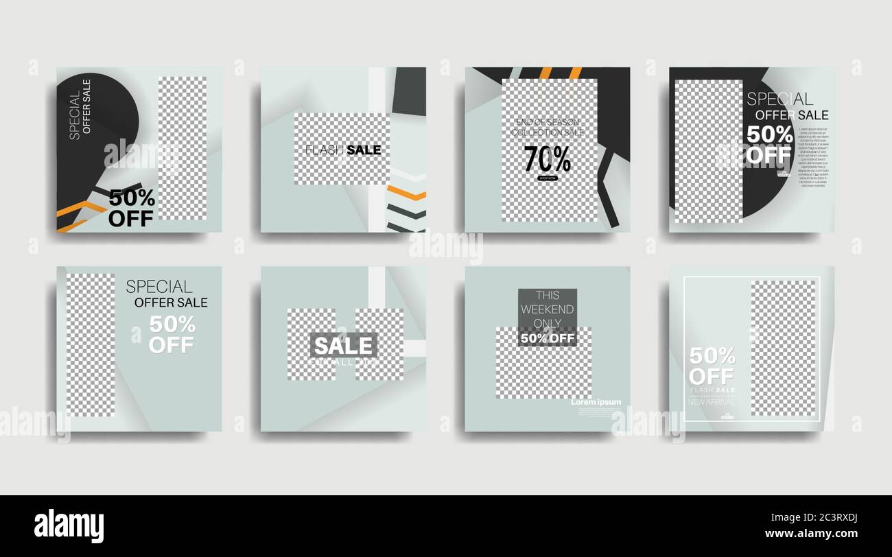 Geometric shape banner template that can be edited for social media posts. vector design Stock Vector
