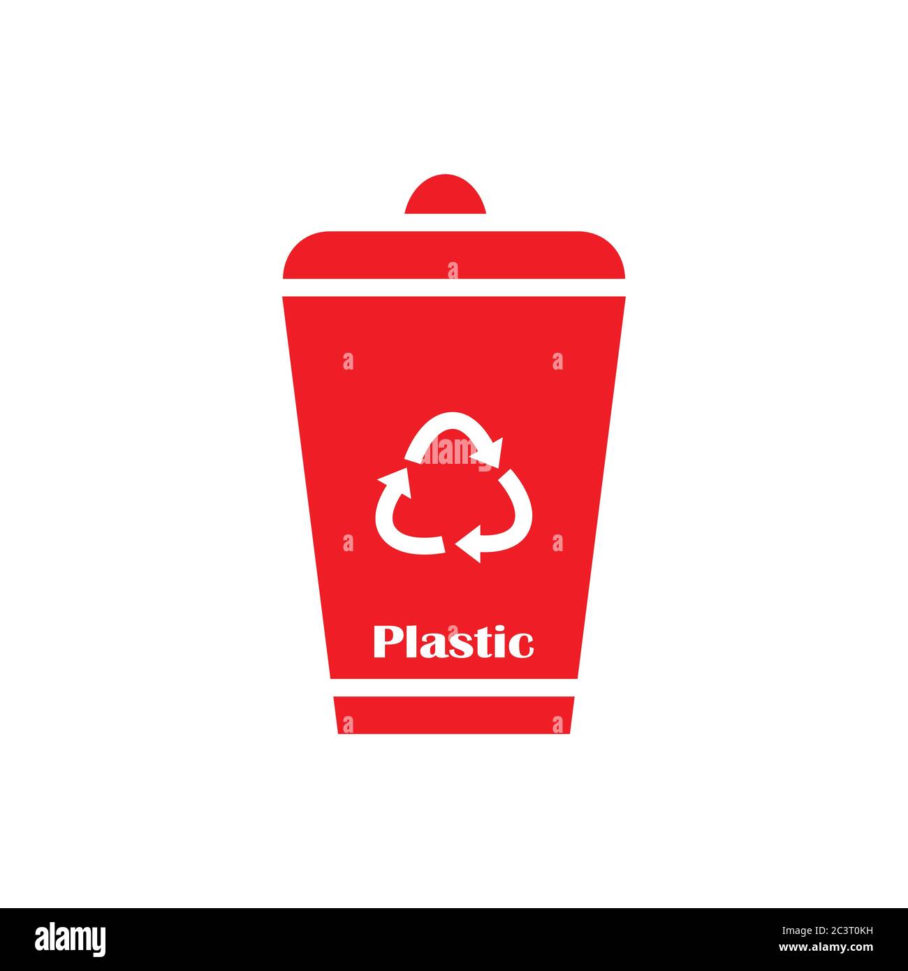 Plastic waste sorting - material separation, sorting Zero waste Stock Vector