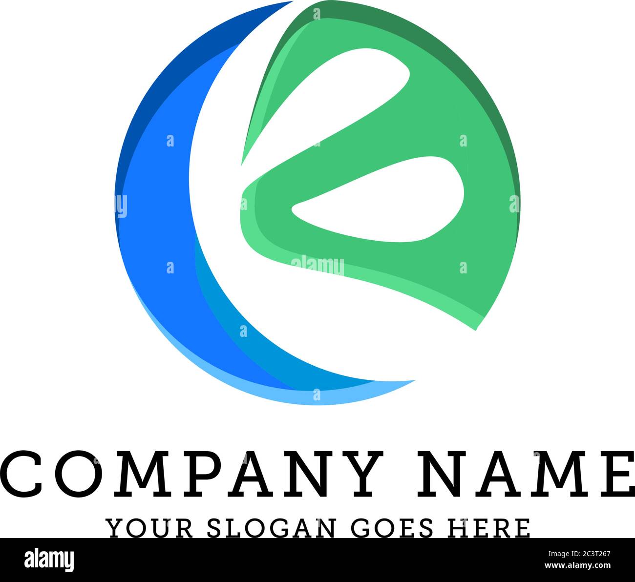 abstract circle business logo template, vector illustration Stock Vector