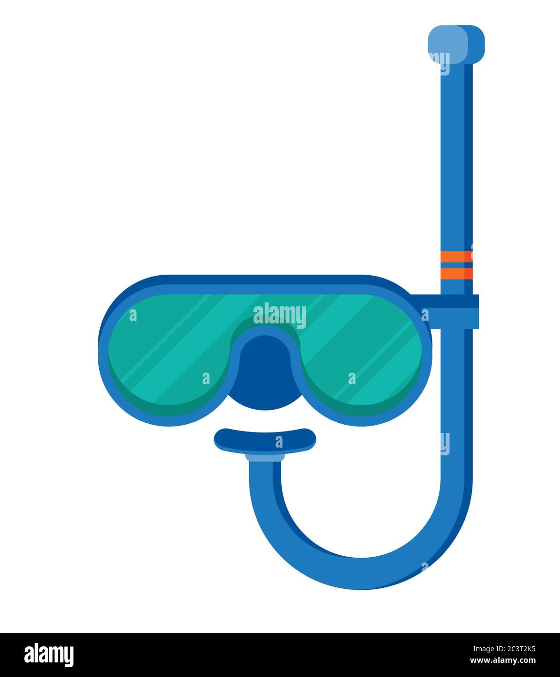 Diving mask with snorkel flat icon, modern vector illustration Stock ...