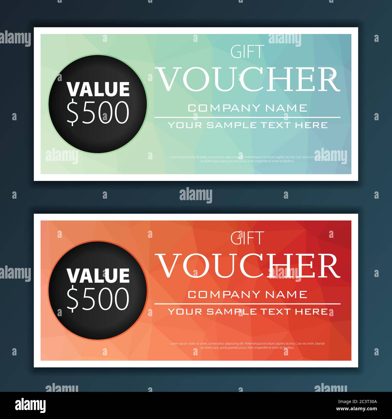 Gift voucher template Stock Vector Image & Art - Alamy