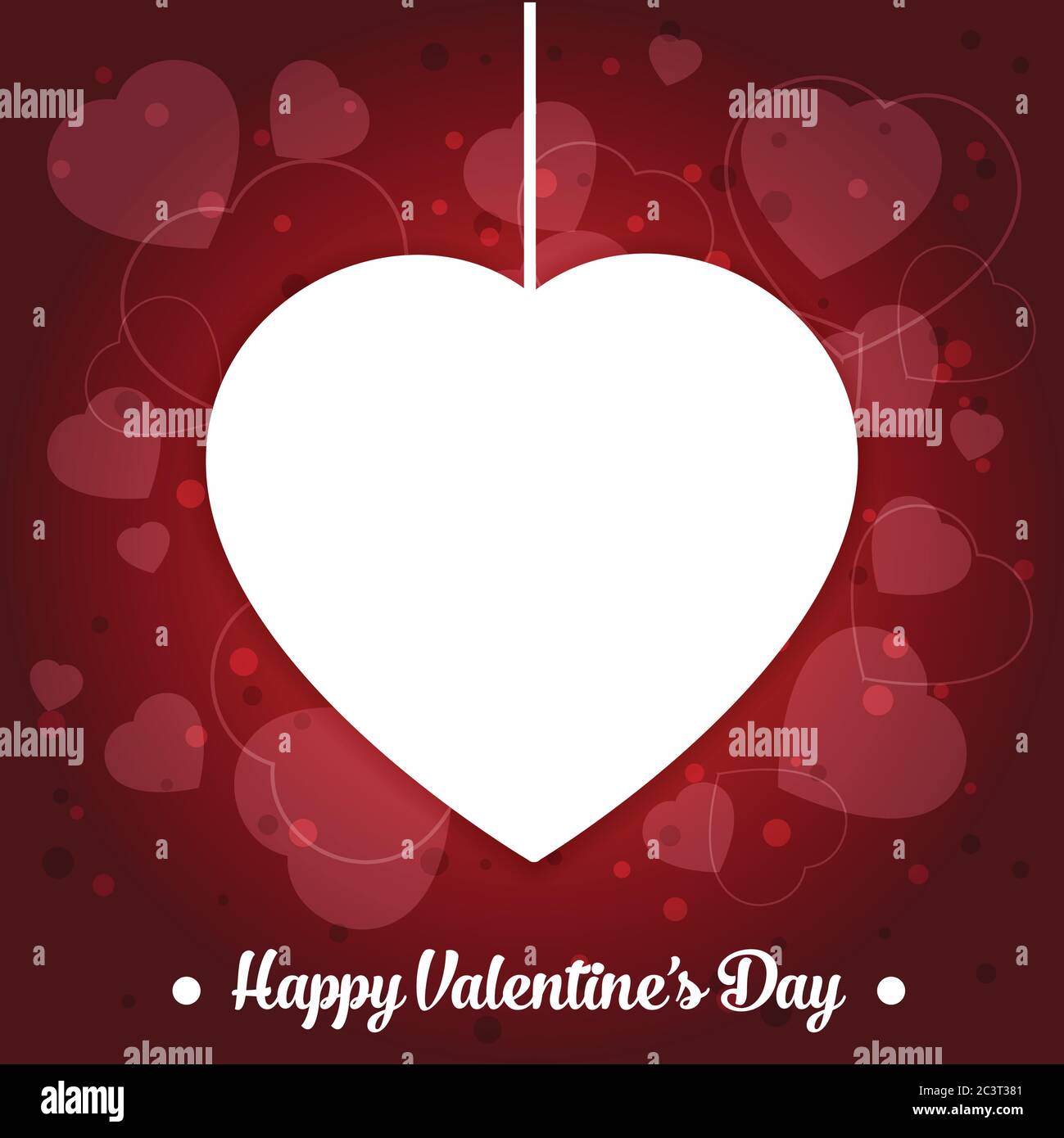 Valentines day card with heart. Vector illustration Stock Vector Image ...
