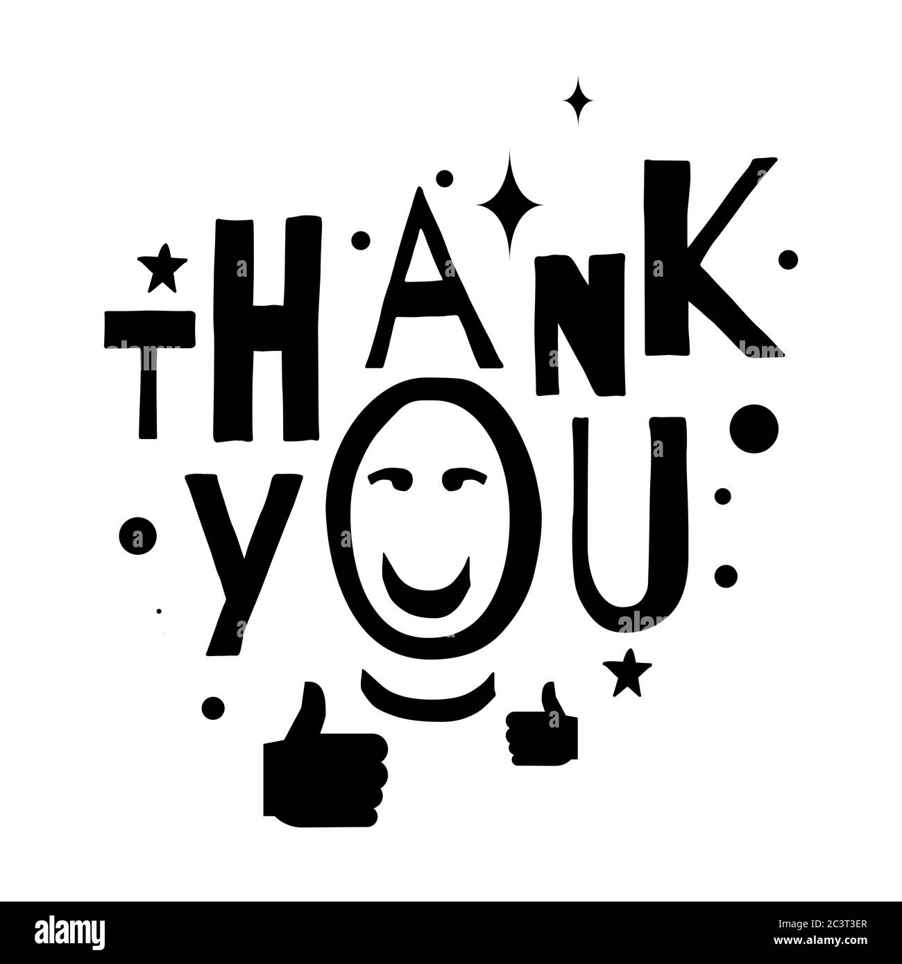 say thank you for appreciation in vector typography Stock Vector Image & Art Alamy