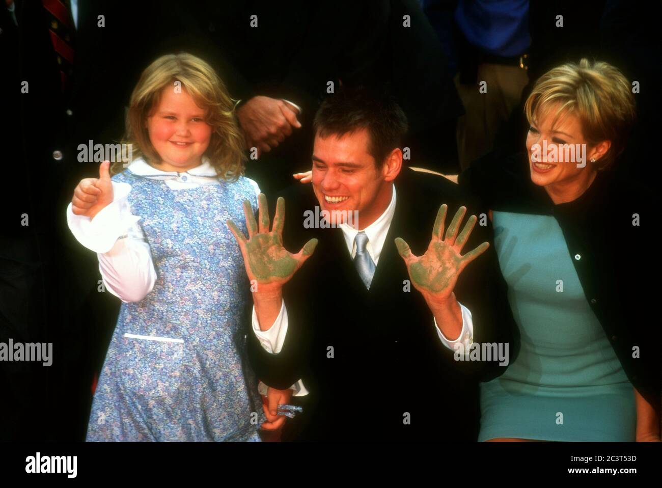 Hollywood, California, USA 2nd November 1995 Actor Jim Carrey, daughter Jane Carrey and actress