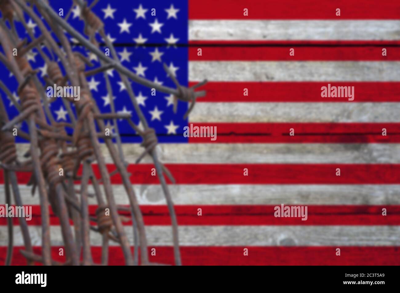 American flag barbed wire hi-res stock photography and images - Alamy