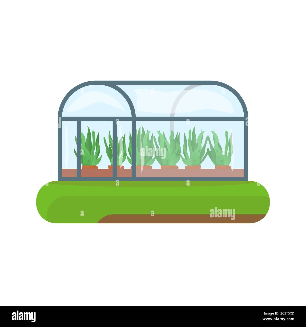 Greenhouse and agriculture Stock Vector