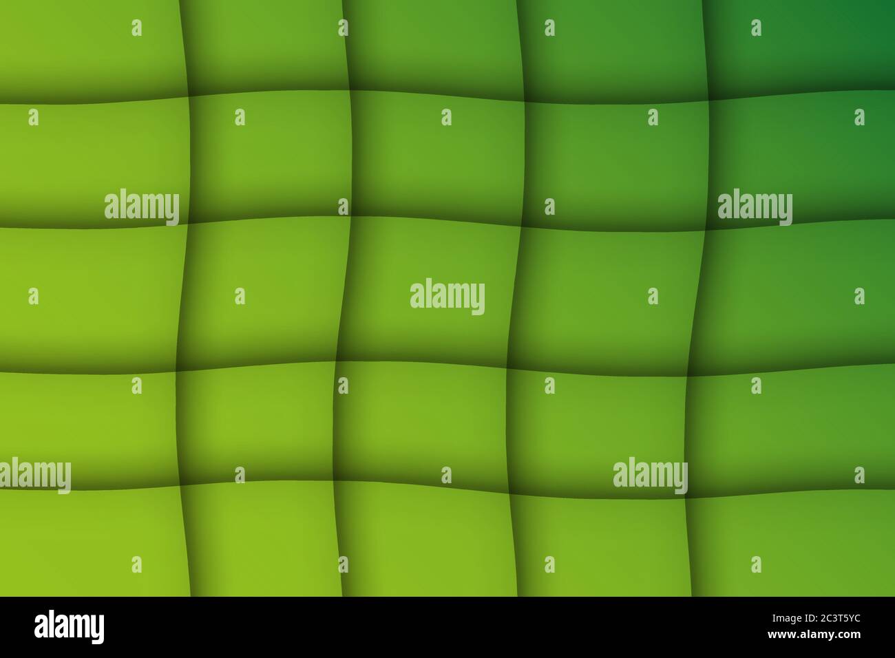 Abstract Green 3D Gradient Paper Cut Background Stock Vector
