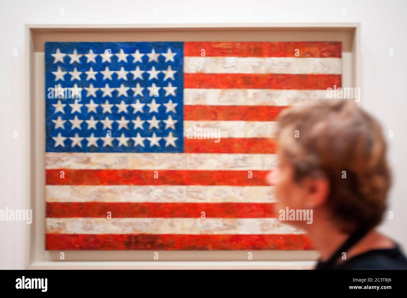 Jasper Johns's in the Flag painting, The Museum of Modern Art, MoMA, New York City, United States of America Stock Photo