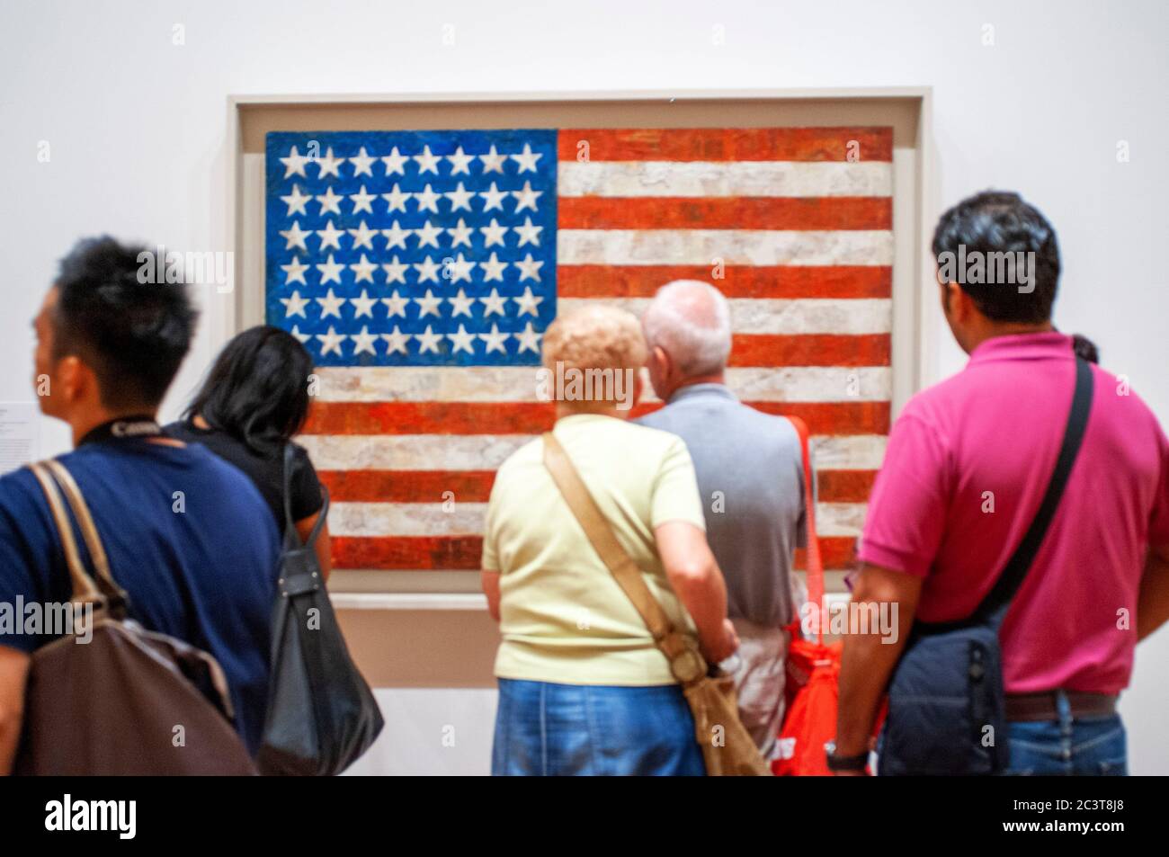 Jasper Johns's in the Flag painting, The Museum of Modern Art, MoMA, New York City, United States of America Stock Photo