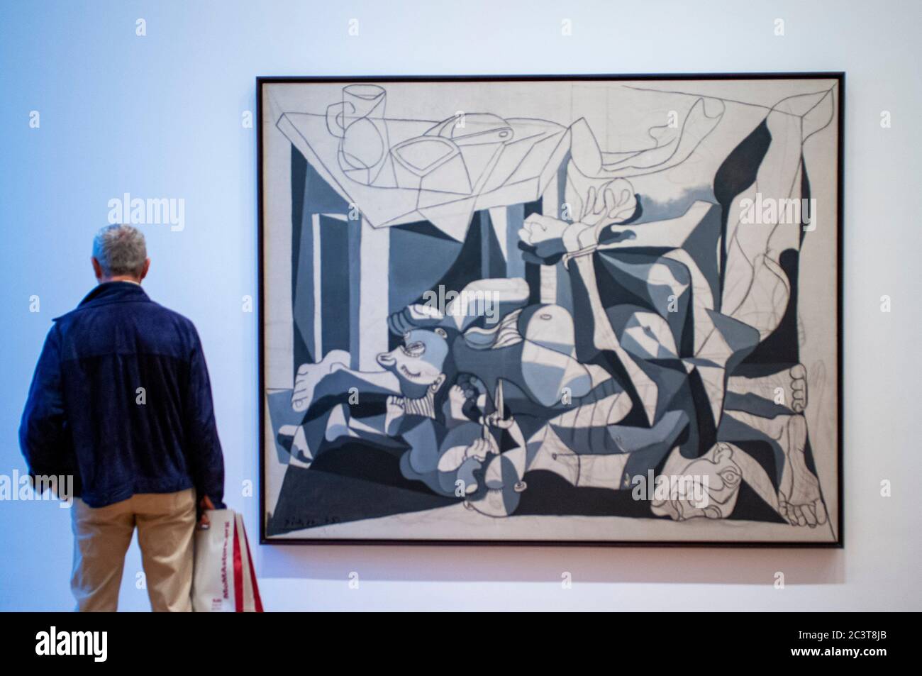 The osario paint by Pablo Picasso in the The Museum of Modern Art, MoMA, New York City, United States of America. The Charnel House (Le Charnier) is a Stock Photo