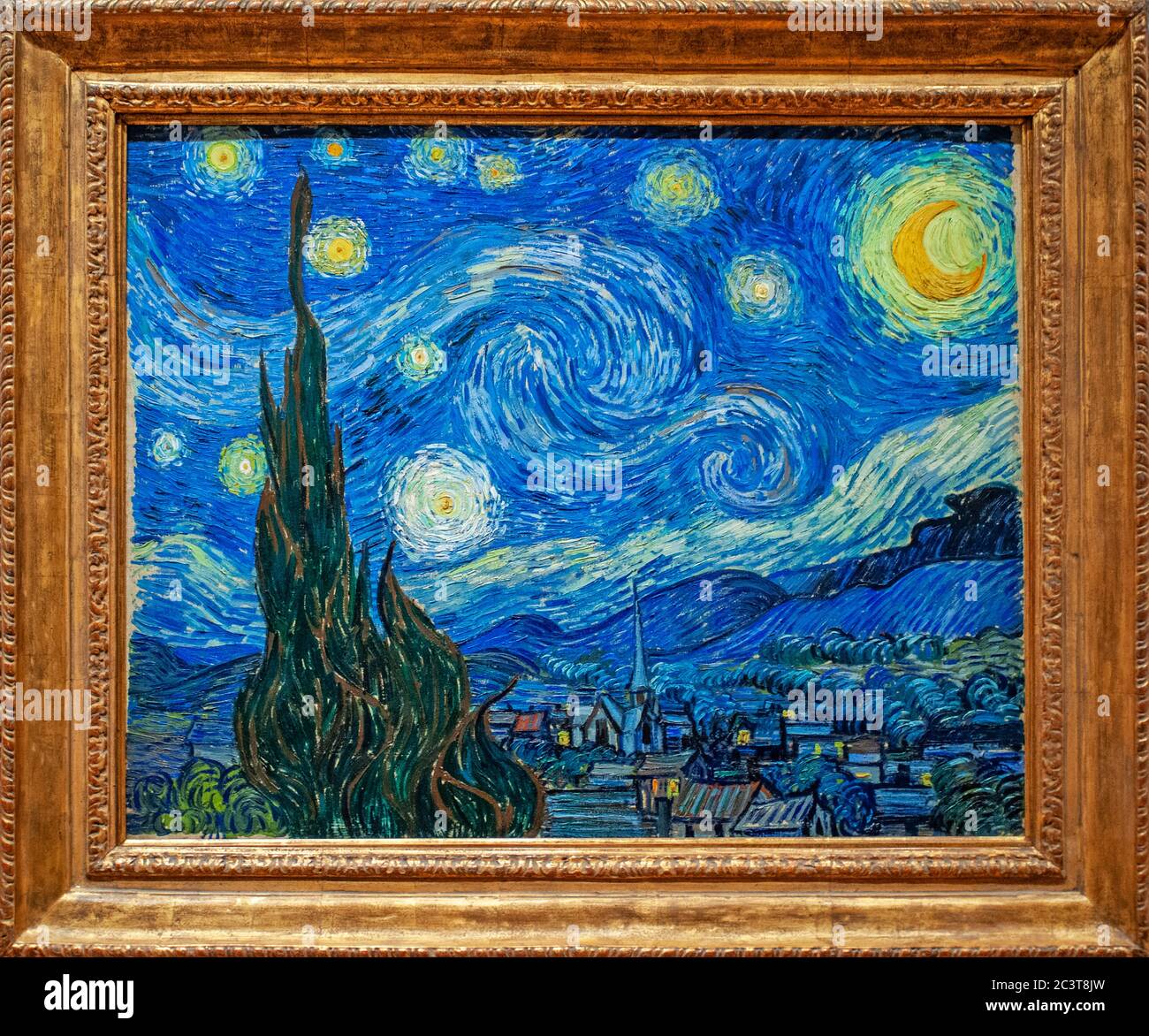 The night, 1889, by van Gogh, MOMA, museum of modern art, New York, USA, America Stock Photo - Alamy