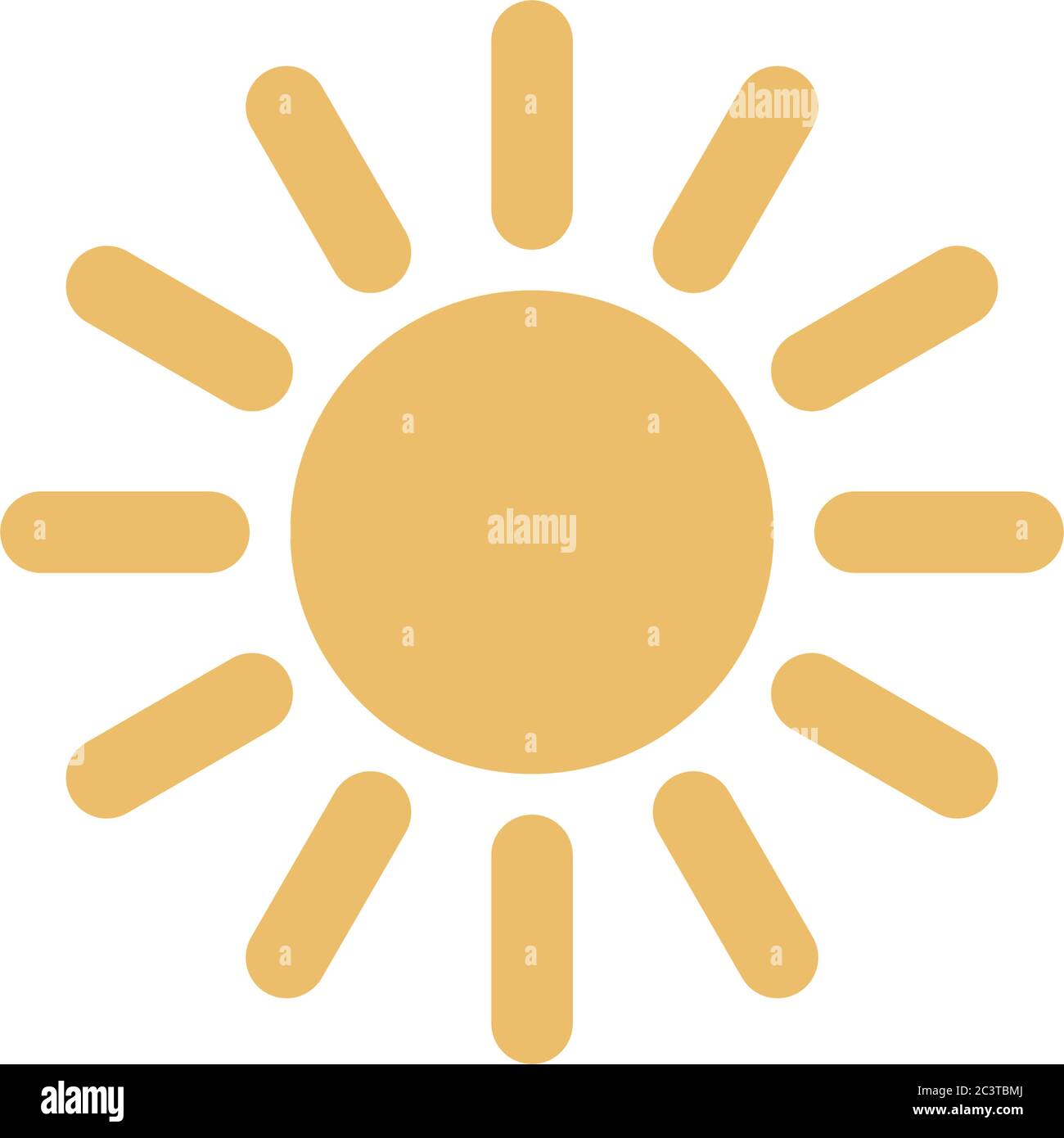 sun icon , flat vector eps10 Stock Vector