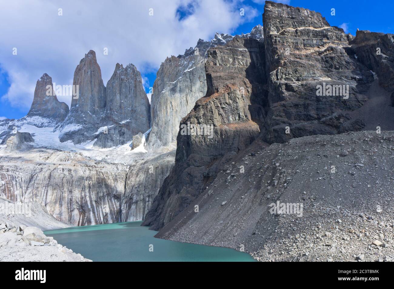 Natural landscape in Torres del Paine, Patagonia, Chile, South America Stock Photo
