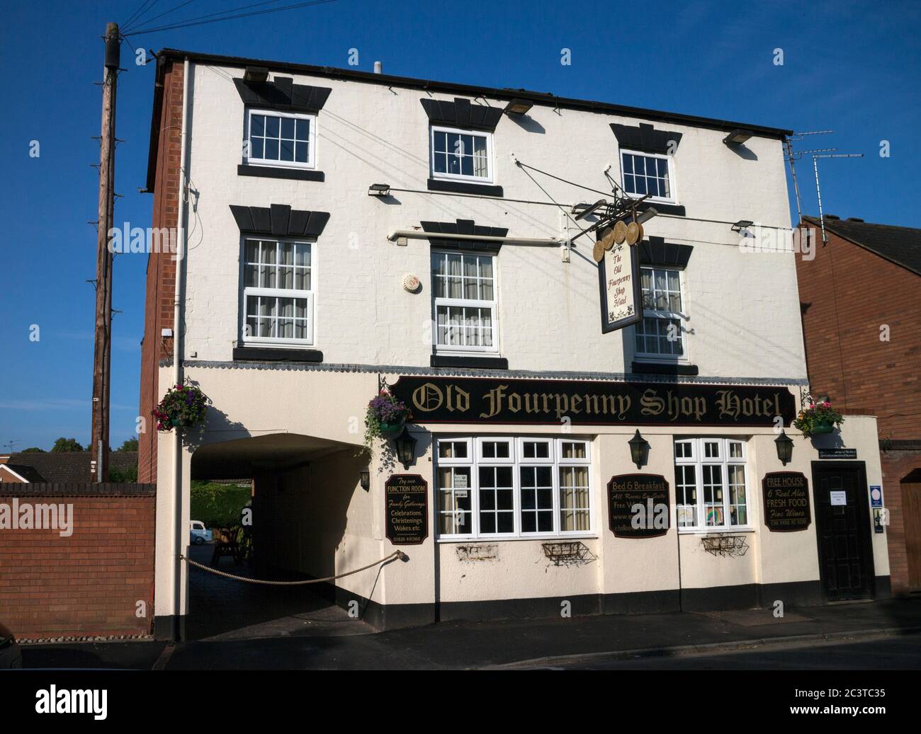 The Old Fourpenny Shop Hotel, Warwick, Warwickshire, England, UK Stock Photo