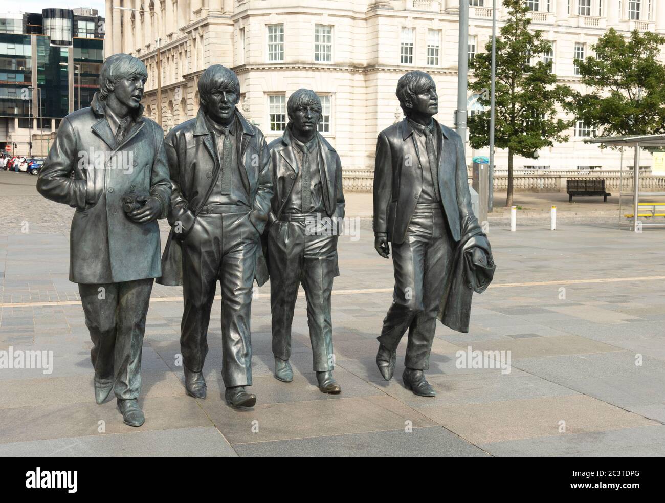 The Beatles Statue in Liverpool Stock Photo
