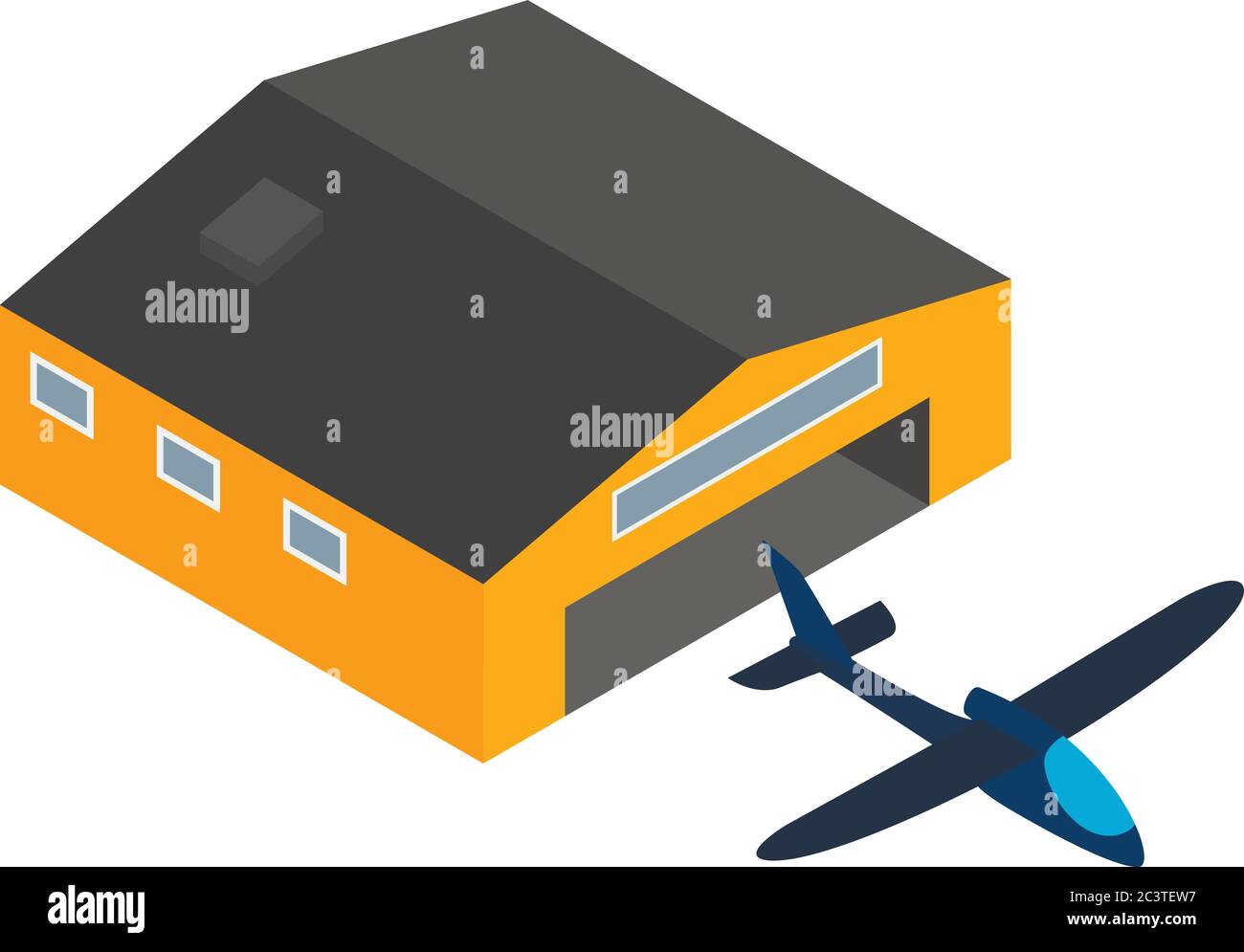 Glider plane icon, isometric style Stock Vector