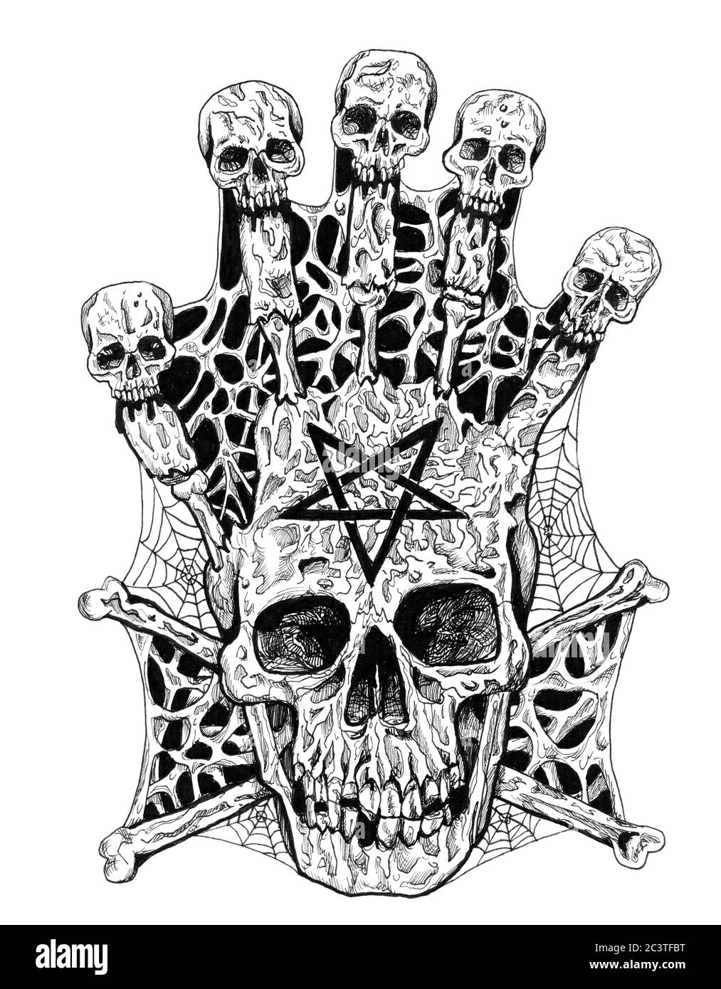 evil skull and crossbones wallpaper