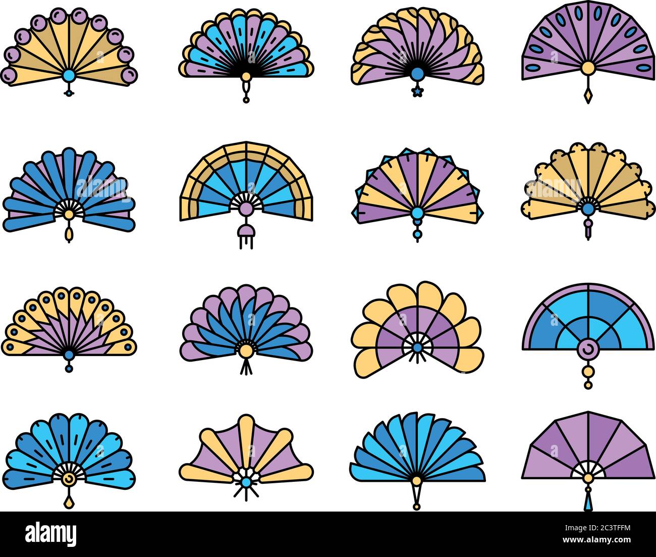 Handheld fan Cut Out Stock Images & Pictures Alamy