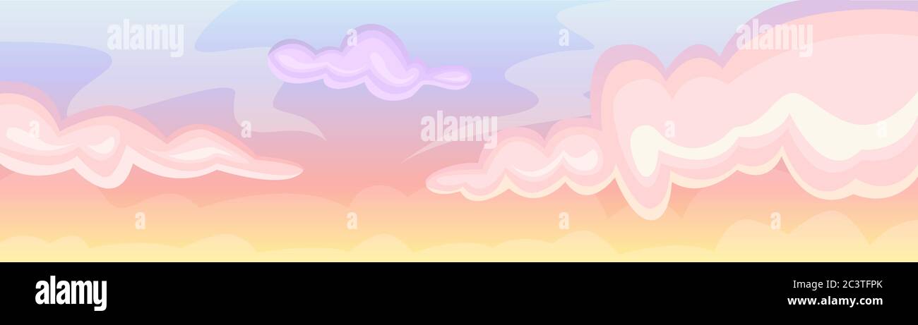 Beautiful sky at sunset with fluffy clouds. A romantic sunset Stock ...