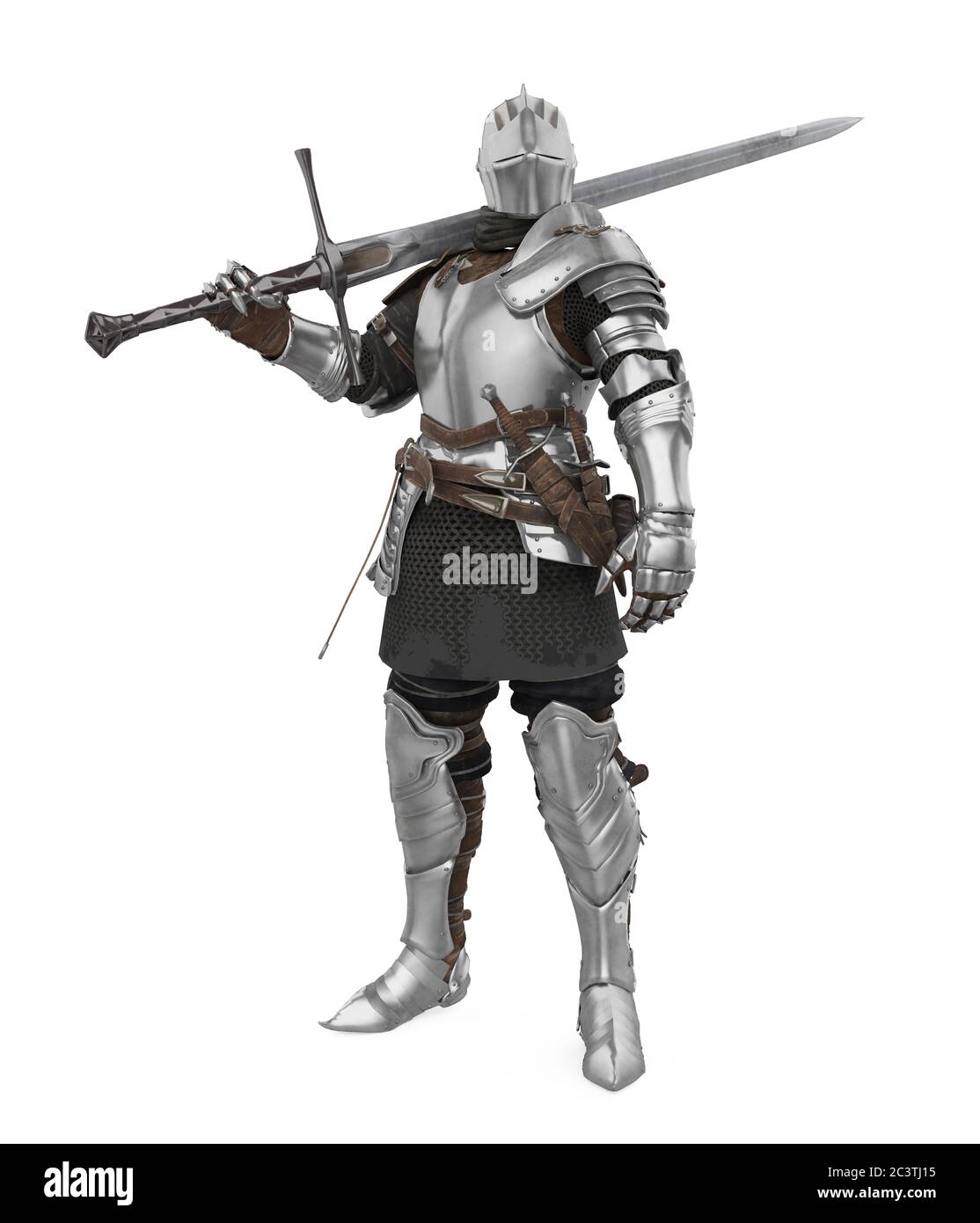 Medieval Knight Armor Isolated Stock Photo - Alamy