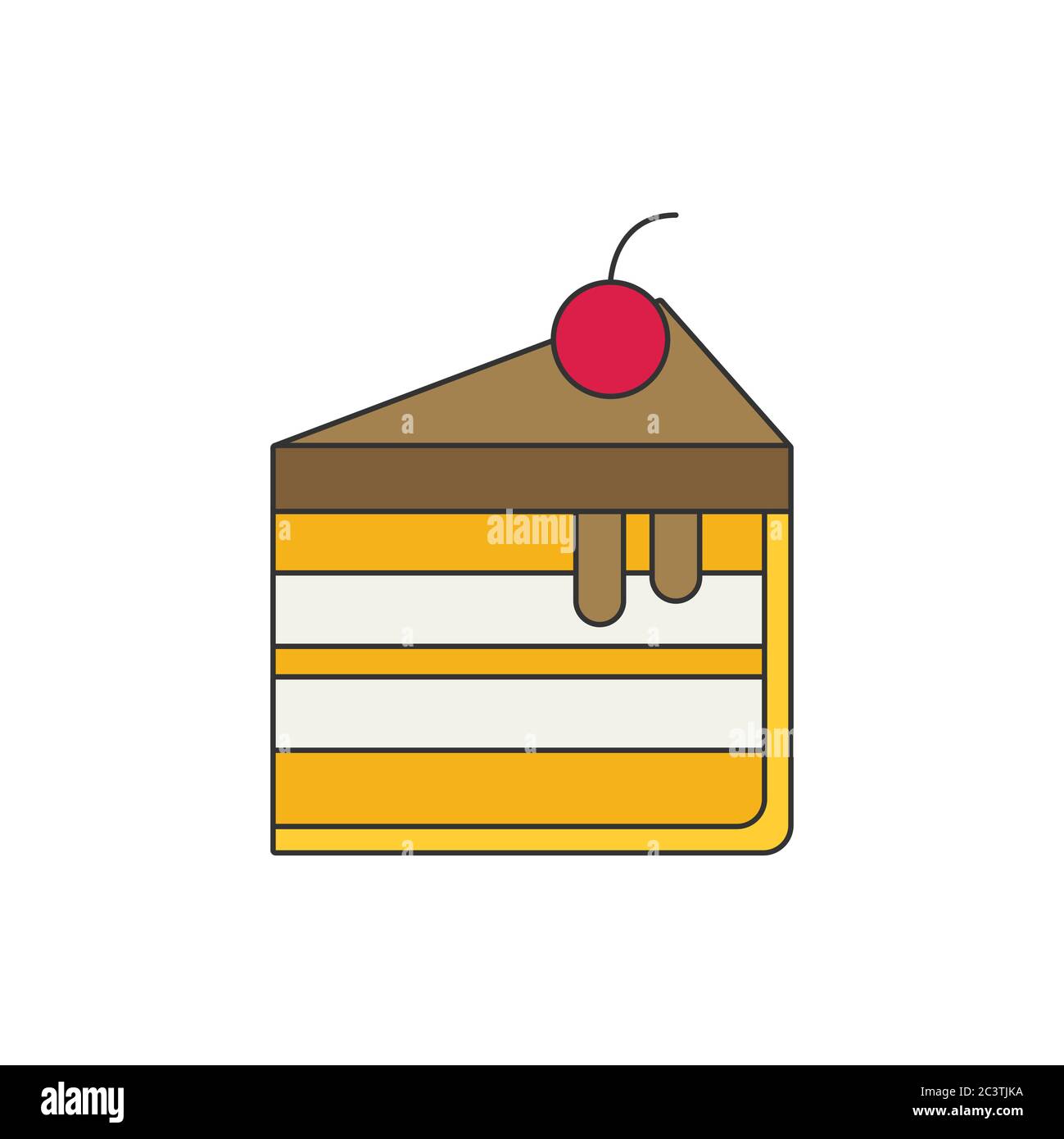 Square Shape Cheesecake Vector Drawing Cheesecake flat vector Stock Vector Image & Art - Alamy