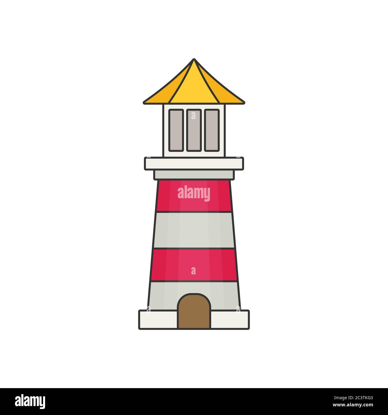 Lighthouse flat vector Stock Vector