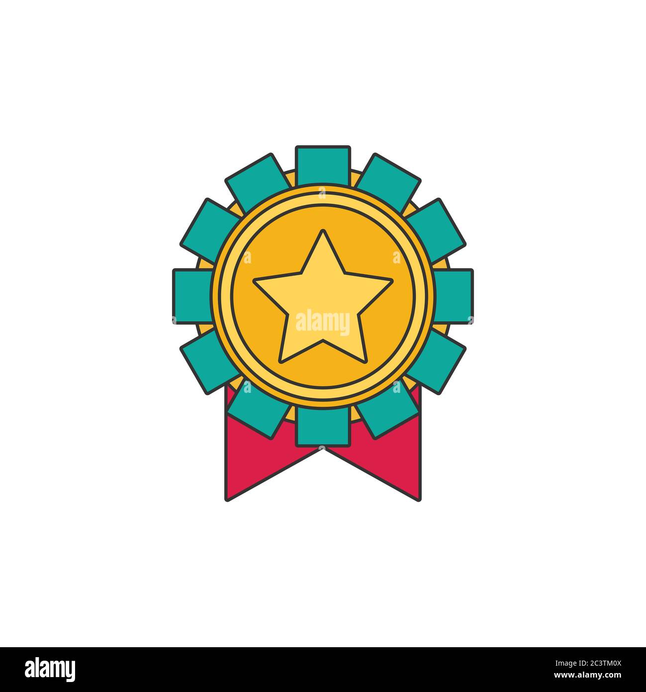 Medal flat vector Stock Vector Image & Art - Alamy