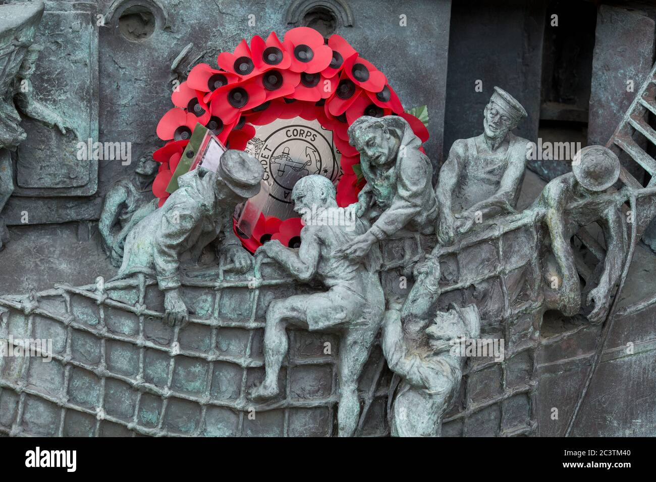 10 June 2015. Chatham, Kent.  Sir Peter Luff, Chairman of the Heritage Lottery Fund sees the Royal Naval Destroyer memorial at Chatham Historic Dockya Stock Photo