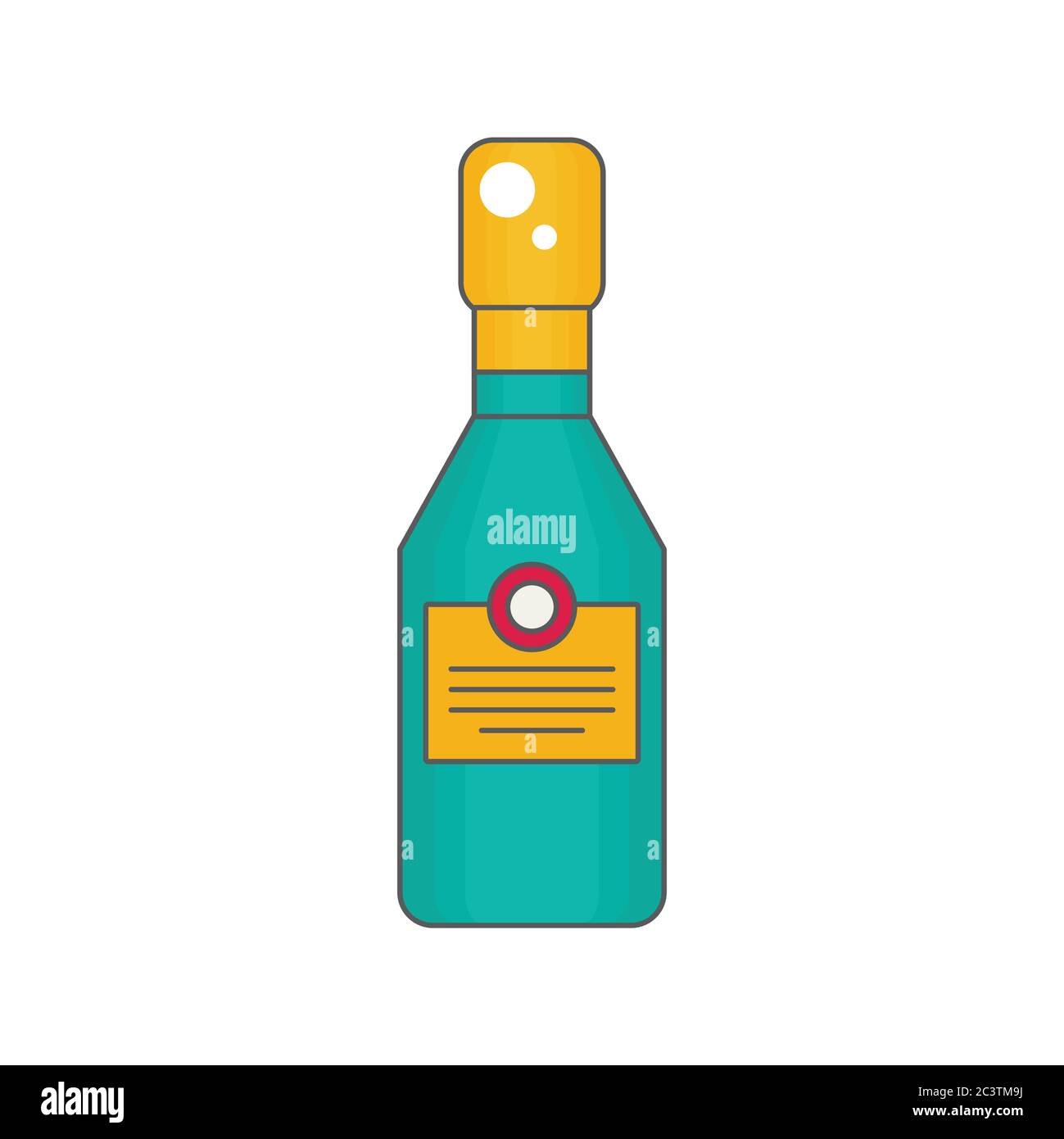 Sparkling wine flat vector Stock Vector Image & Art - Alamy
