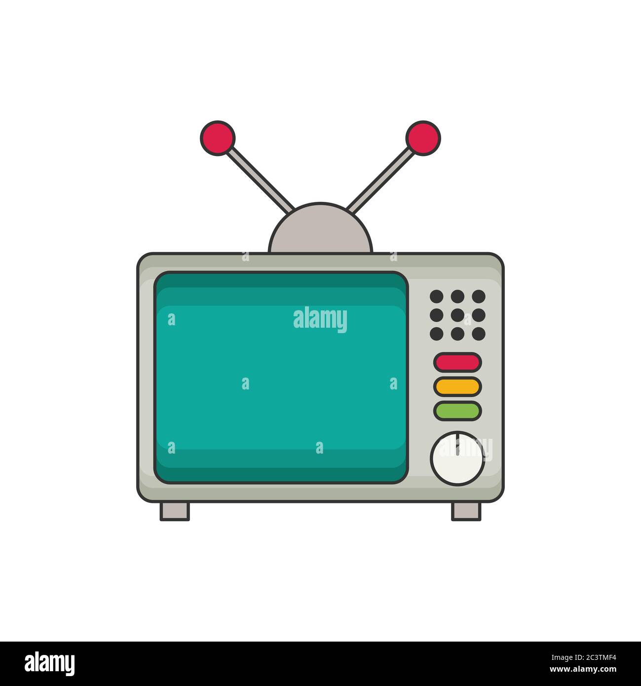 TV flat vector Stock Vector Image & Art - Alamy