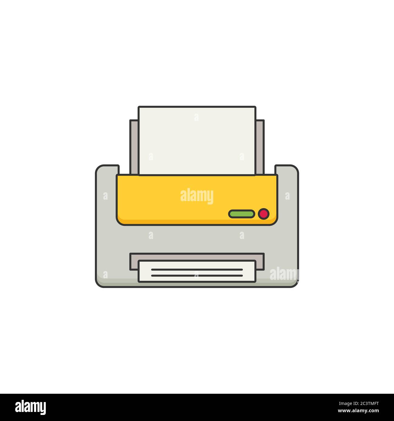 Printer flat vector Stock Vector Image & Art - Alamy