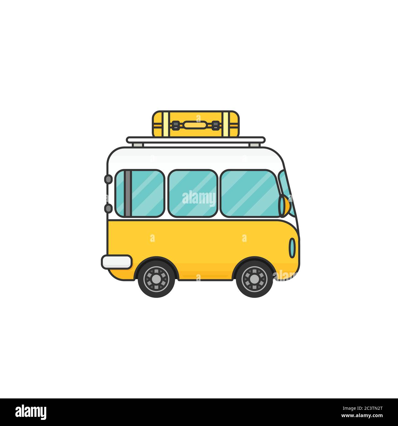 Vector illustration of a retro travel van Stock Vector Image & Art - Alamy