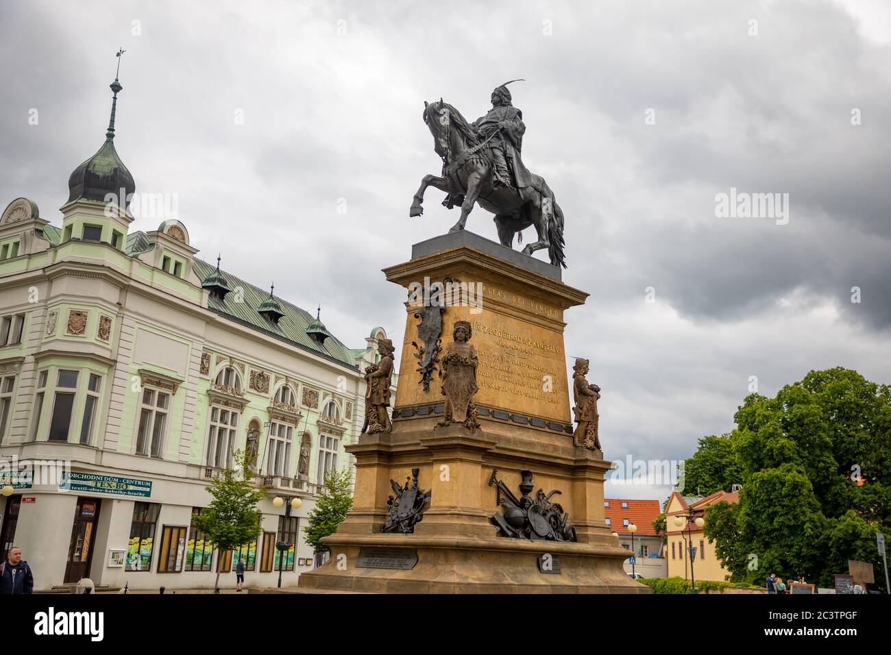 Podebrady, Czech Republic - 7.06.2020: Statue of George of Podiebrad or  King of Bohemia in Podebrady, Central Bohemia, Czech republic Stock Photo -  Alamy