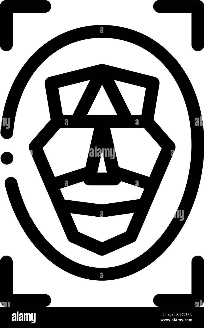 human profile information icon vector outline illustration Stock Vector ...