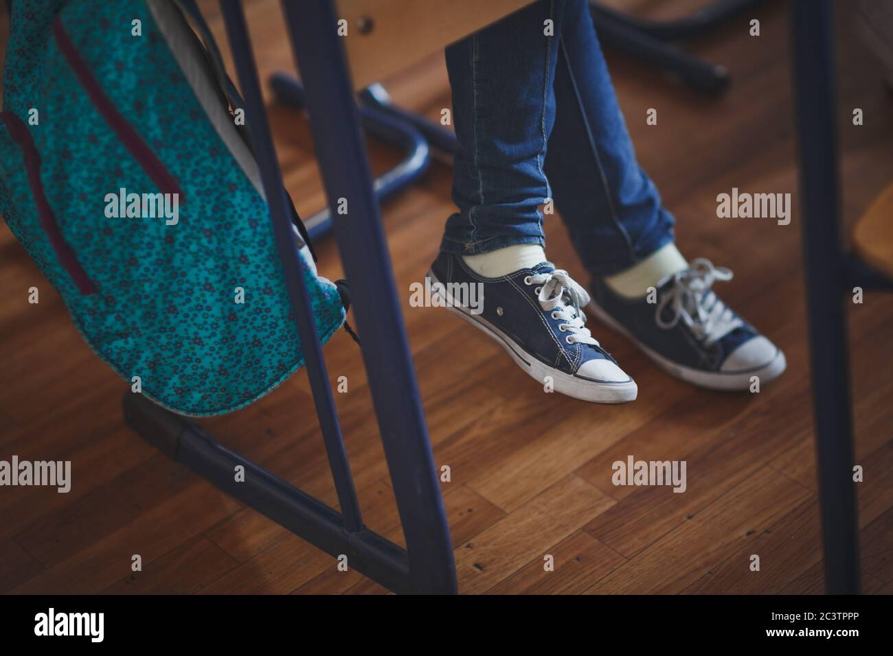 Young school girl student feet hi-res stock photography and images - Alamy