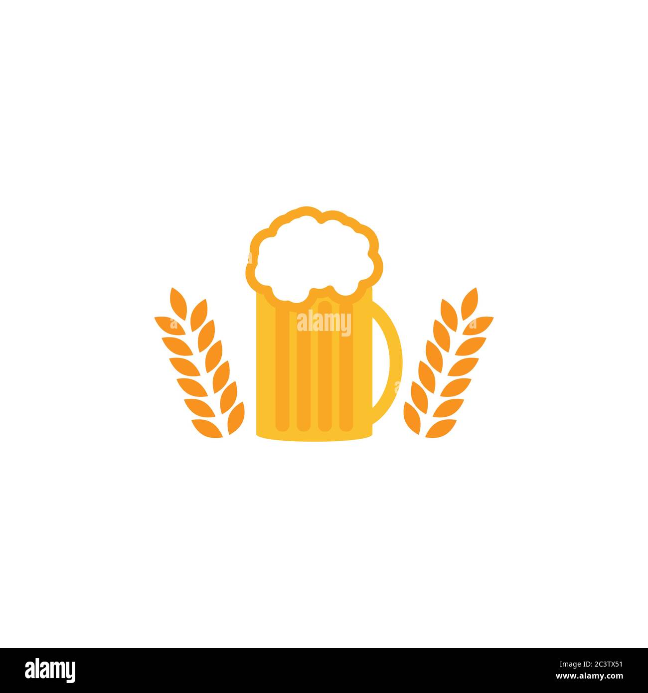 wheat beer vector design template illustration Stock Vector