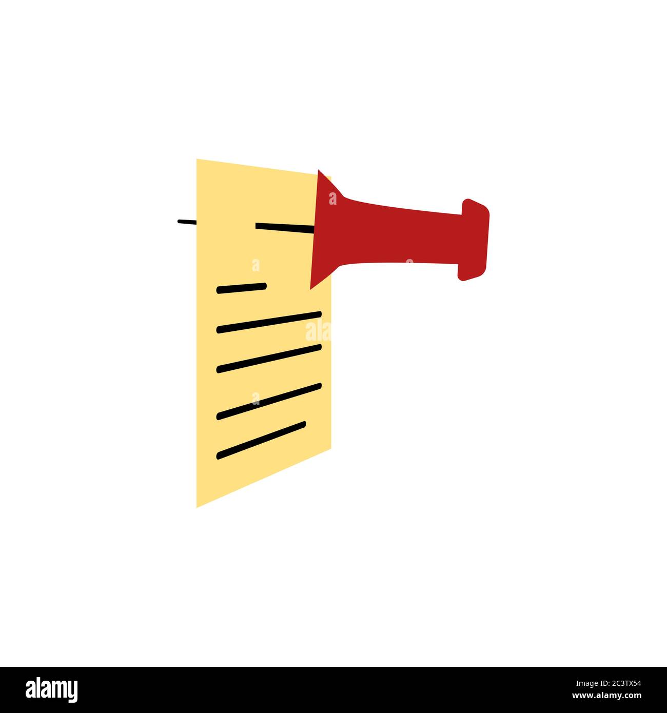 push pins notepad vector design template illustration Stock Vector