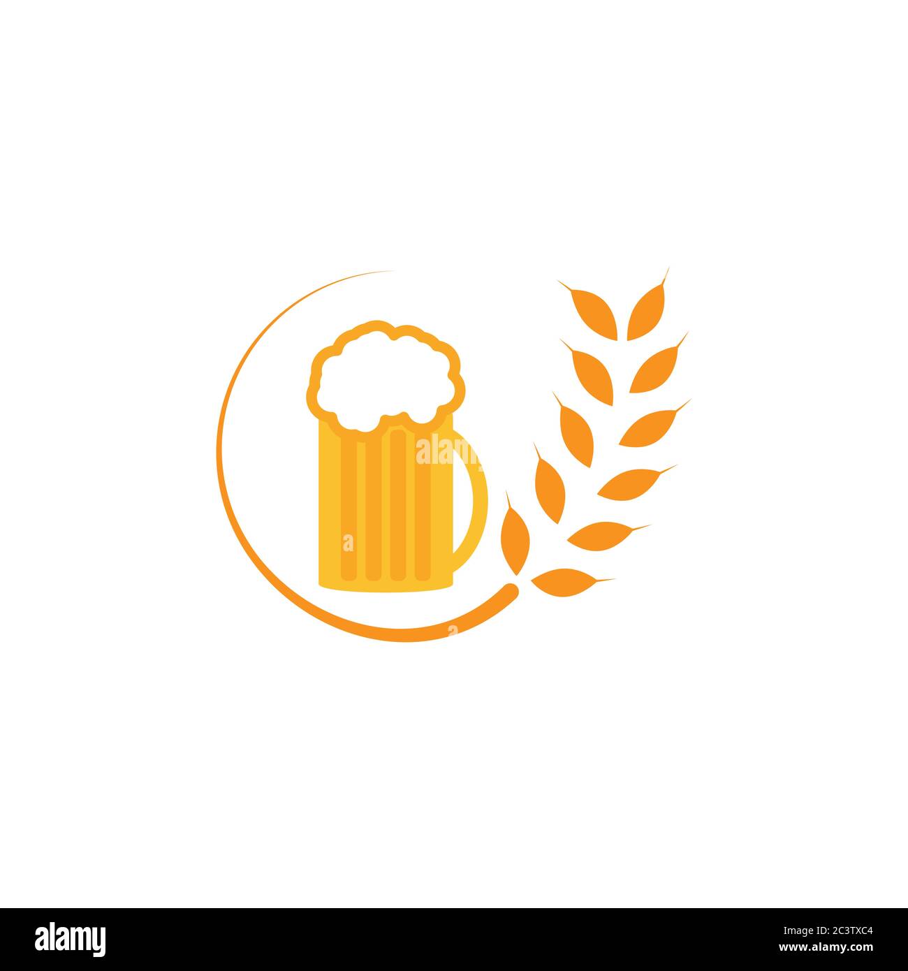 wheat beer vector design template illustration Stock Vector