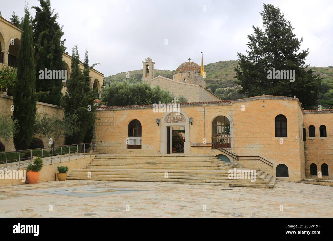 Holy Monastery of Agios Neophytos near Tala village in Cyprus Stock Photo