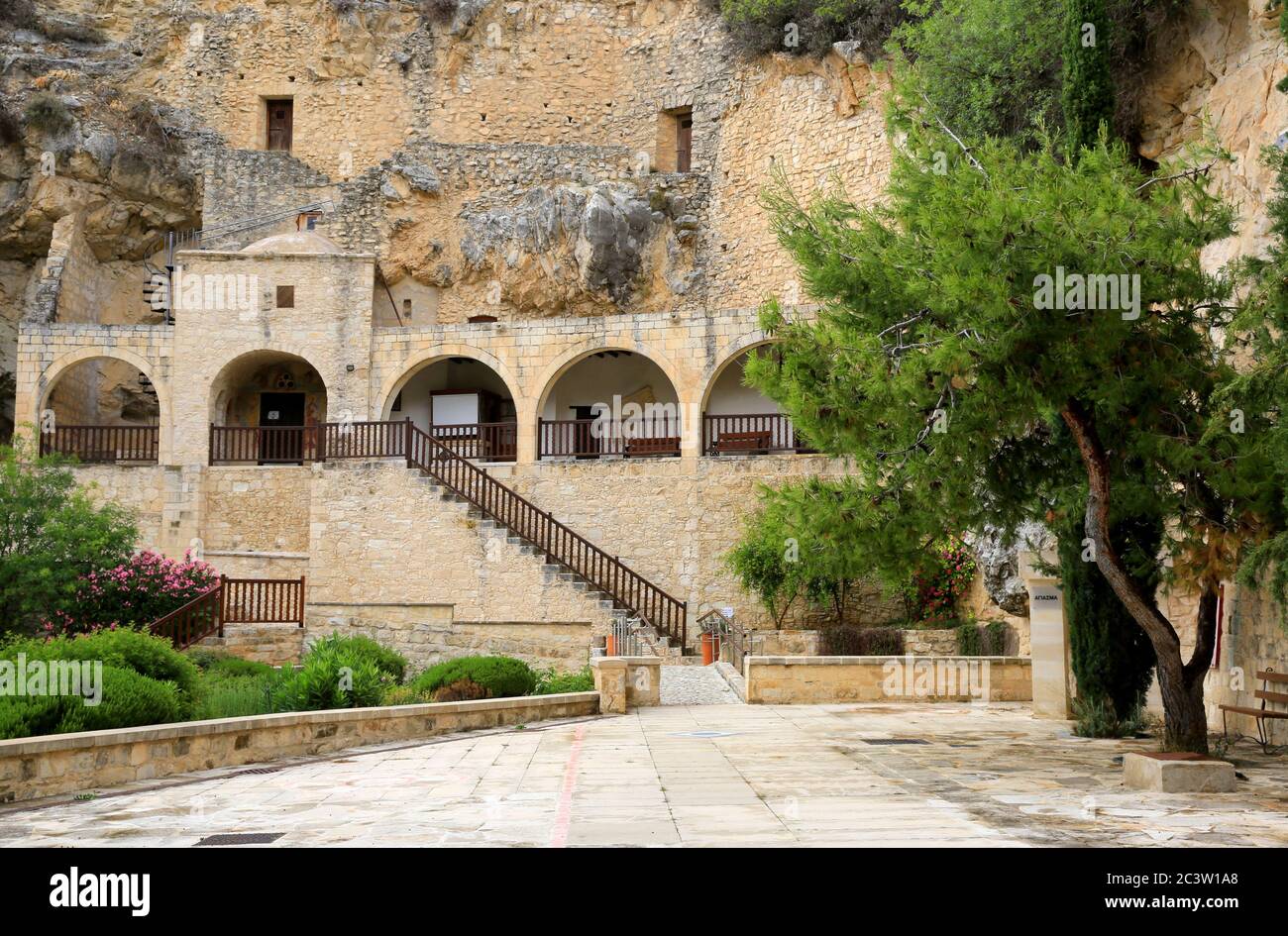 Holy Monastery of Agios Neophytos near Tala village in Cyprus Stock Photo