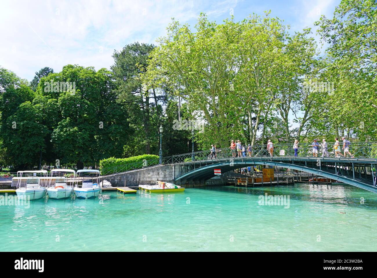 ANNECY, FRANCE 24 JUN 2019 View of the Canal du vase (Vasse water
