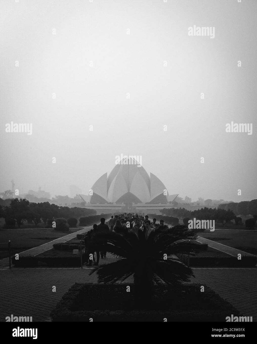 Lotus temple delhi Black and White Stock Photos & Images Alamy