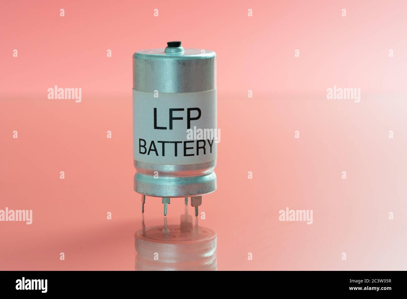 Lithium iron phosphate battery  LiFePO   or LFP battery  lithium ferrophosphate , is a  lithium-ion battery using LiFePO  as the cathode, and graphiti Stock Photo