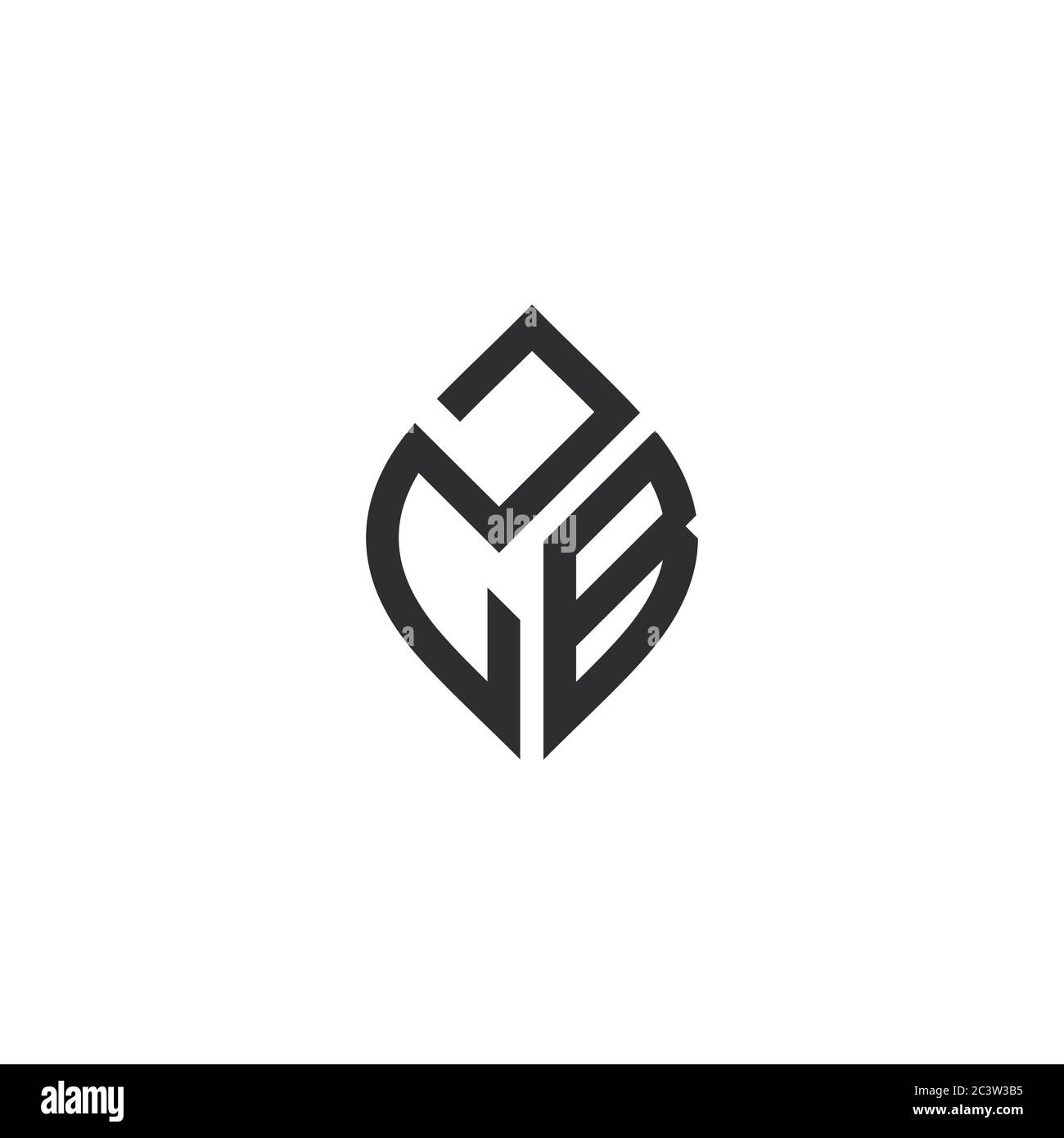 ZB Logo monogram isolated on circle element design template Stock Vector  Image & Art - Alamy