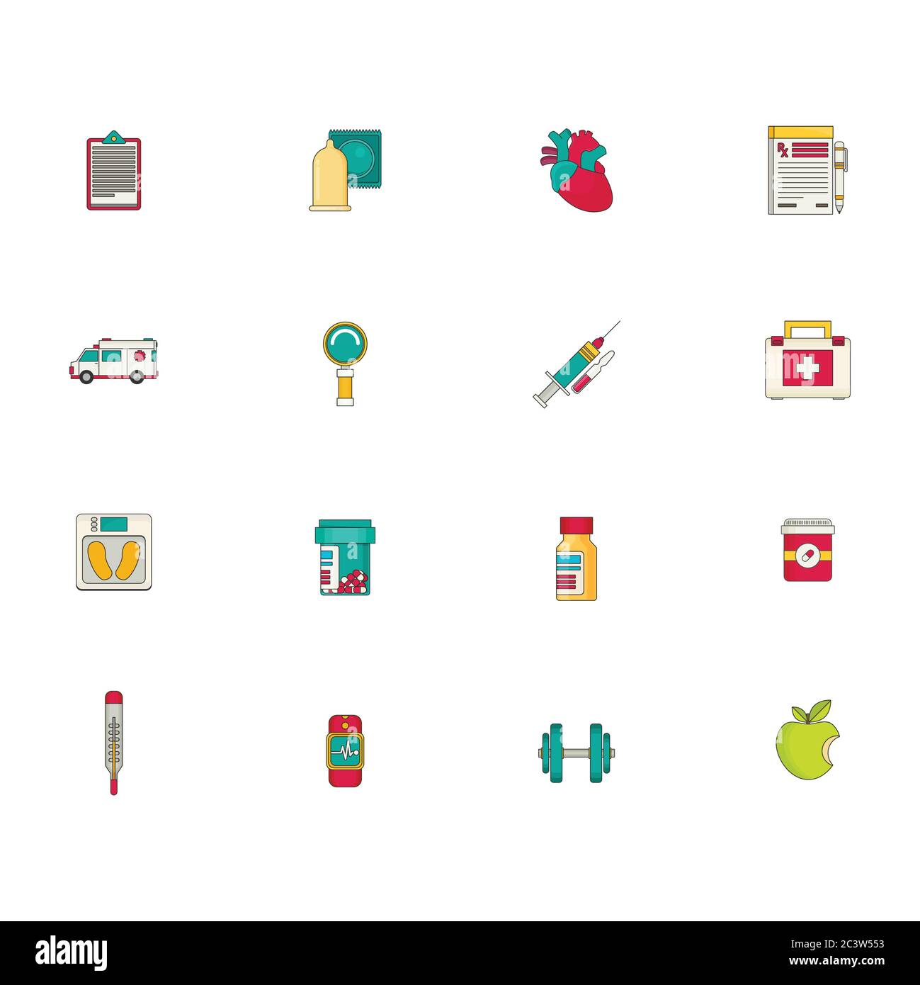 Medicine icon set Stock Vector Images - Alamy