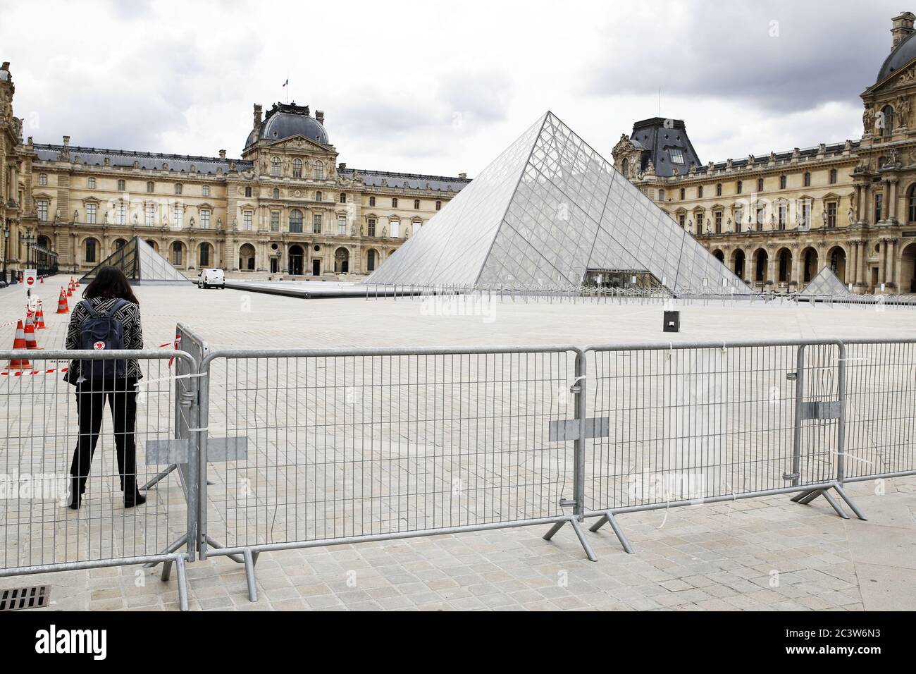 Le Louvre closed during coronavirus - Paris - France Stock Photo