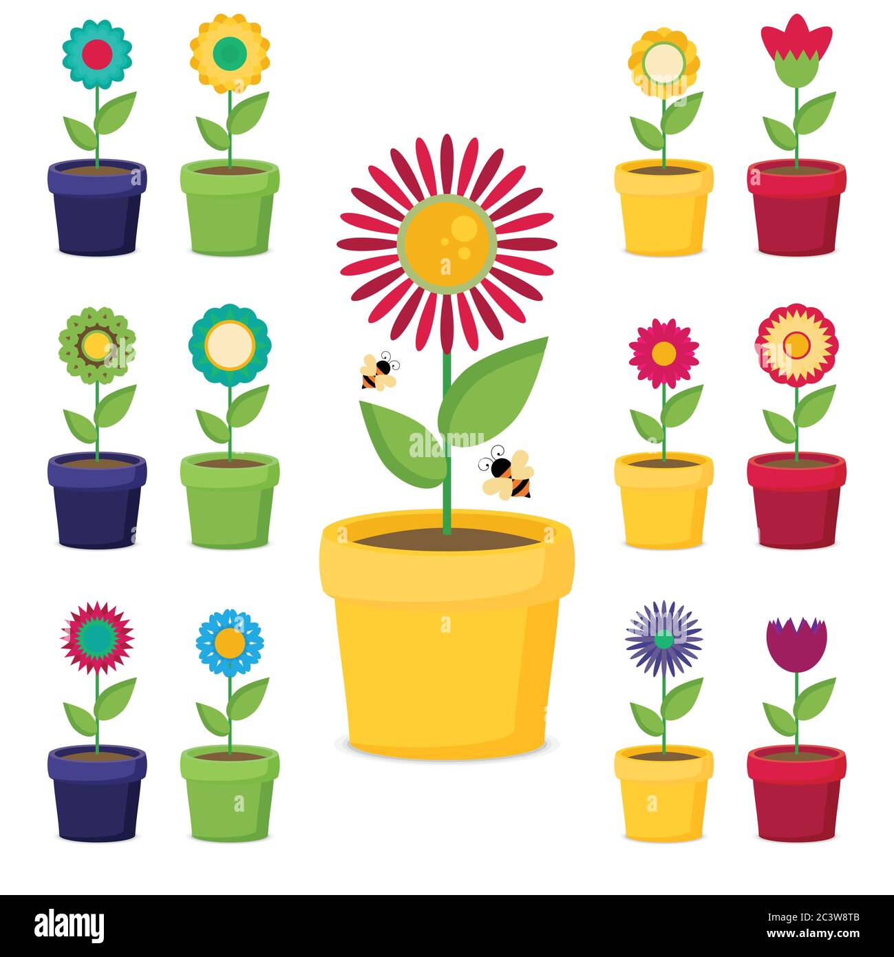 flowers vector design. Set of floral icon Stock Vector Image & Art - Alamy