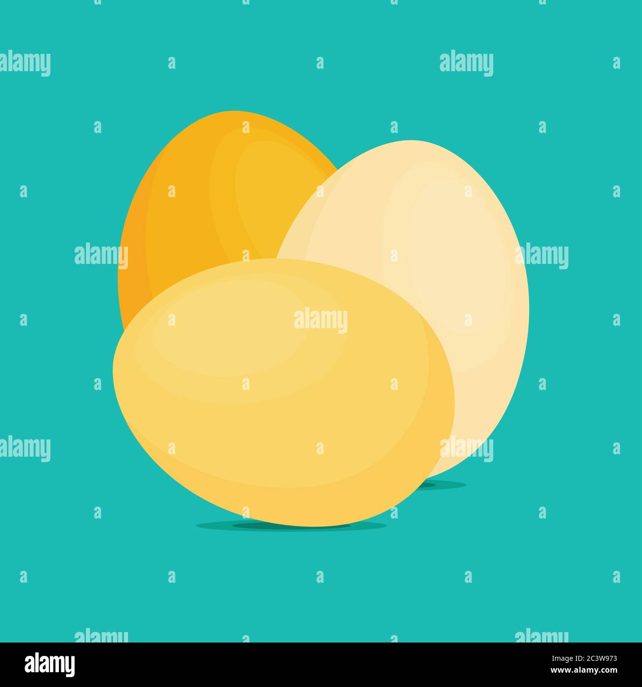 Eggs flat icon, chicken egg breakfast, vector illustration Stock Vector
