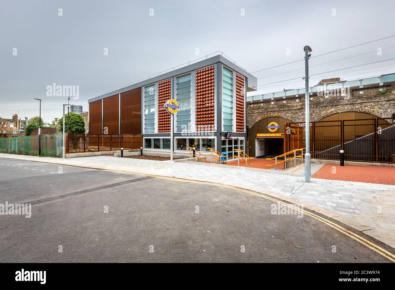 The exterior of White Hart Lane station Stock Photo Alamy